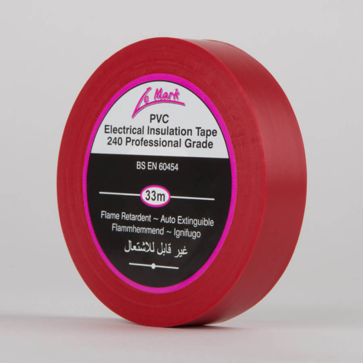 PVC ELECTRICAL 19MMX33M IZOLIACINĖ JUOSTA RAUDONA
