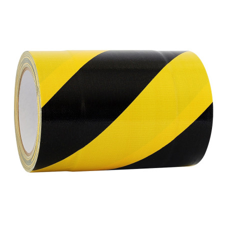 TUNNELTAPE 150MM X 15M JUOSTA JUODA/GELTONA