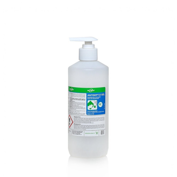 RANKŲ DEZINFEKCINIS GELIS ANTISEPT D GEL (500ml buteliukas su dozatoriumi)