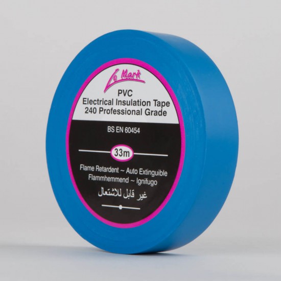 PVC ELECTRICAL 19MMX33M INSULATION TAPE BLUE