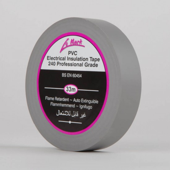 PVC ELECTRICAL 50MMX33M INSULATION TAPE GREY